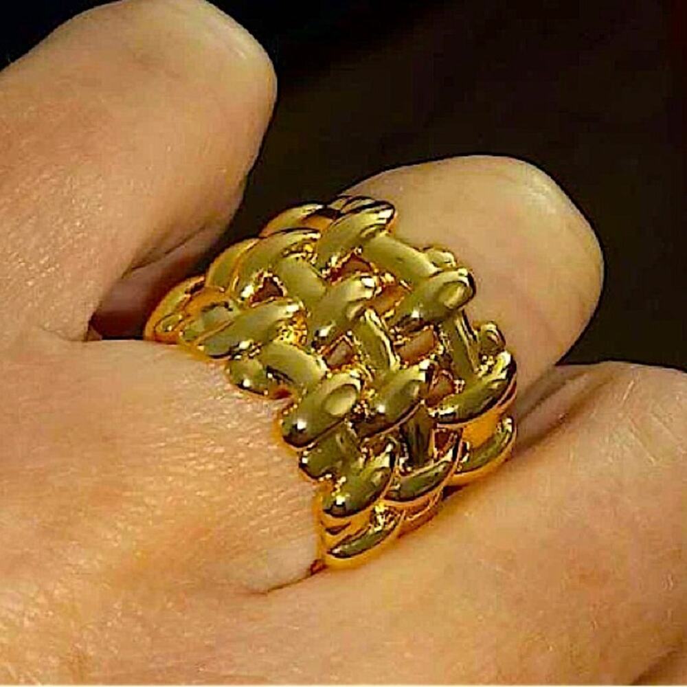 GOLD BRAIDED RING - Picture 4 of 5